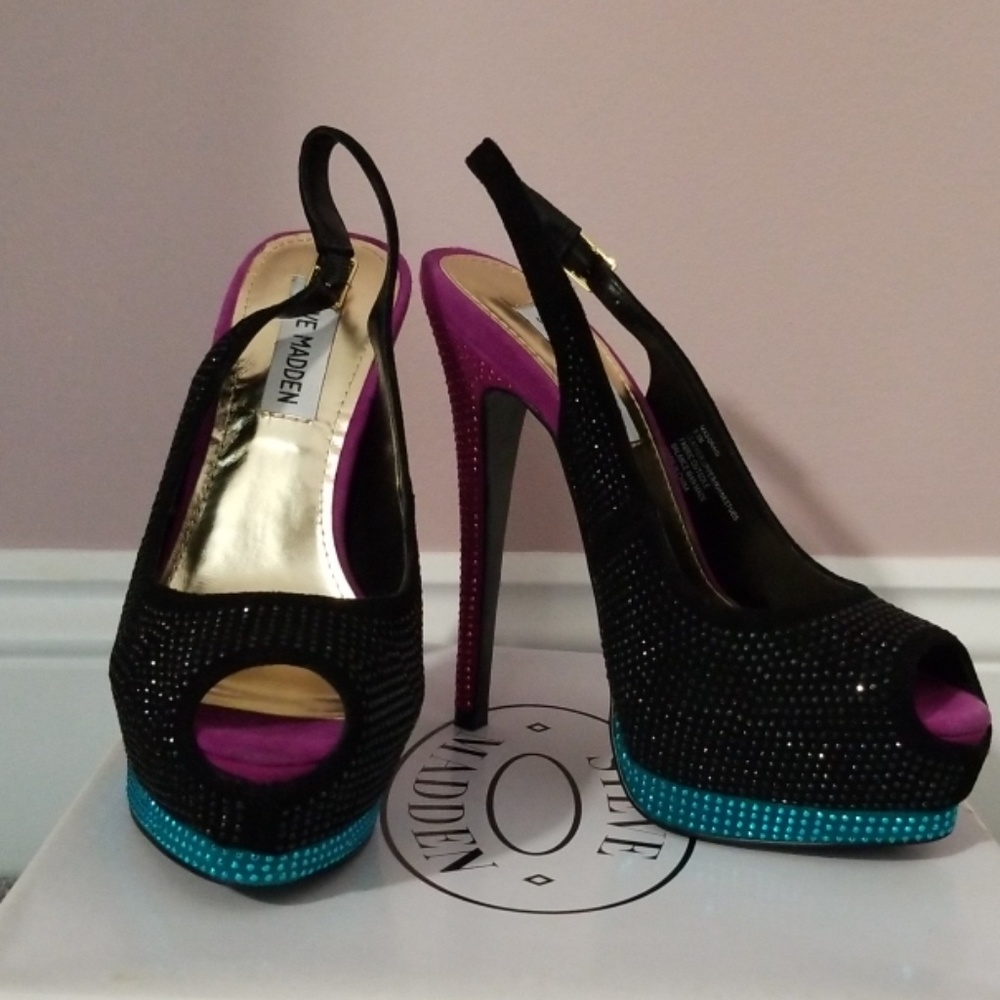 MASQRAID Glam Steve Madden Peep Toe Heels